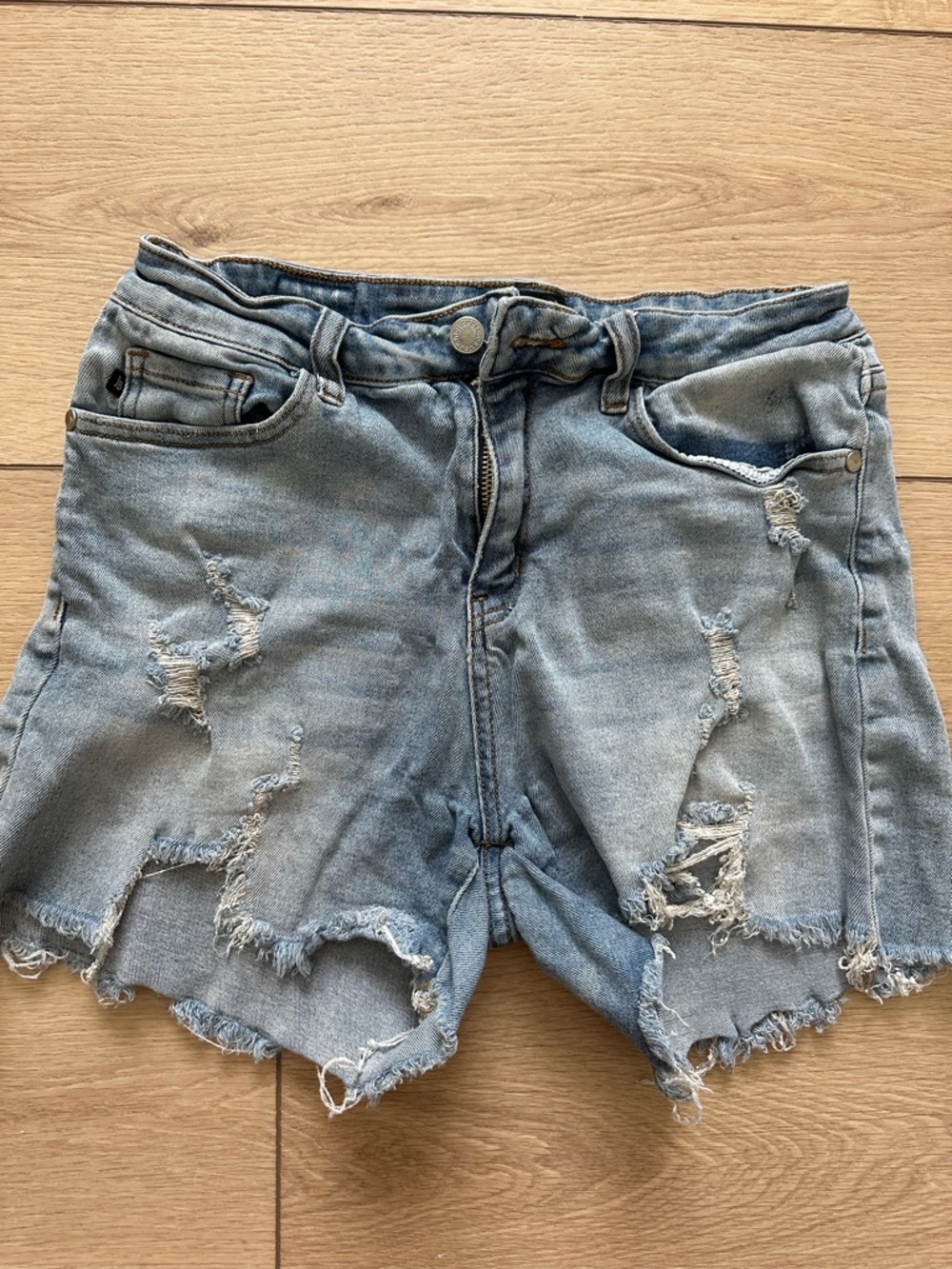 Judy Blue Shorts Womens Jean Distressed Stretch Lightwash Cotton